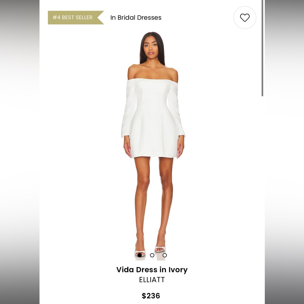 Elliatt Vida Off-Shoulder Mini Dress in Ivory